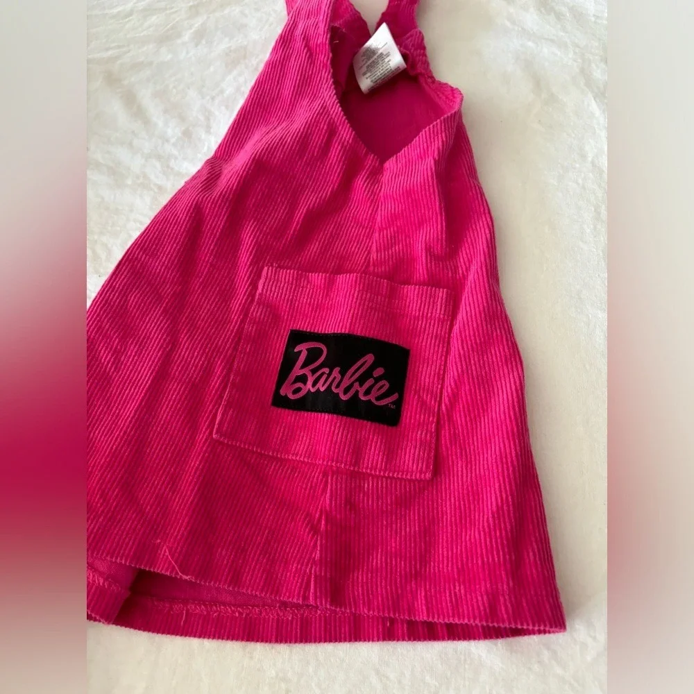 Barbie brand size 2 by Mattel. Hot‎ pink corduroy shift dress.  0519 SUPER CUTE